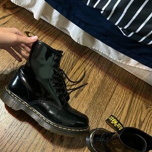 Dr. Martens Women's 1460 Classic Patent Leather Combat Boots